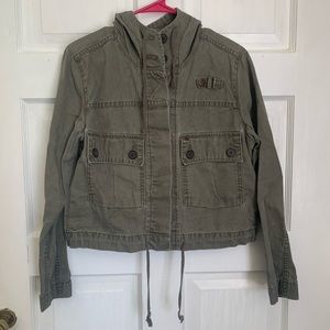 Levi’s Jeans Army Green Button-Up Jacket Large